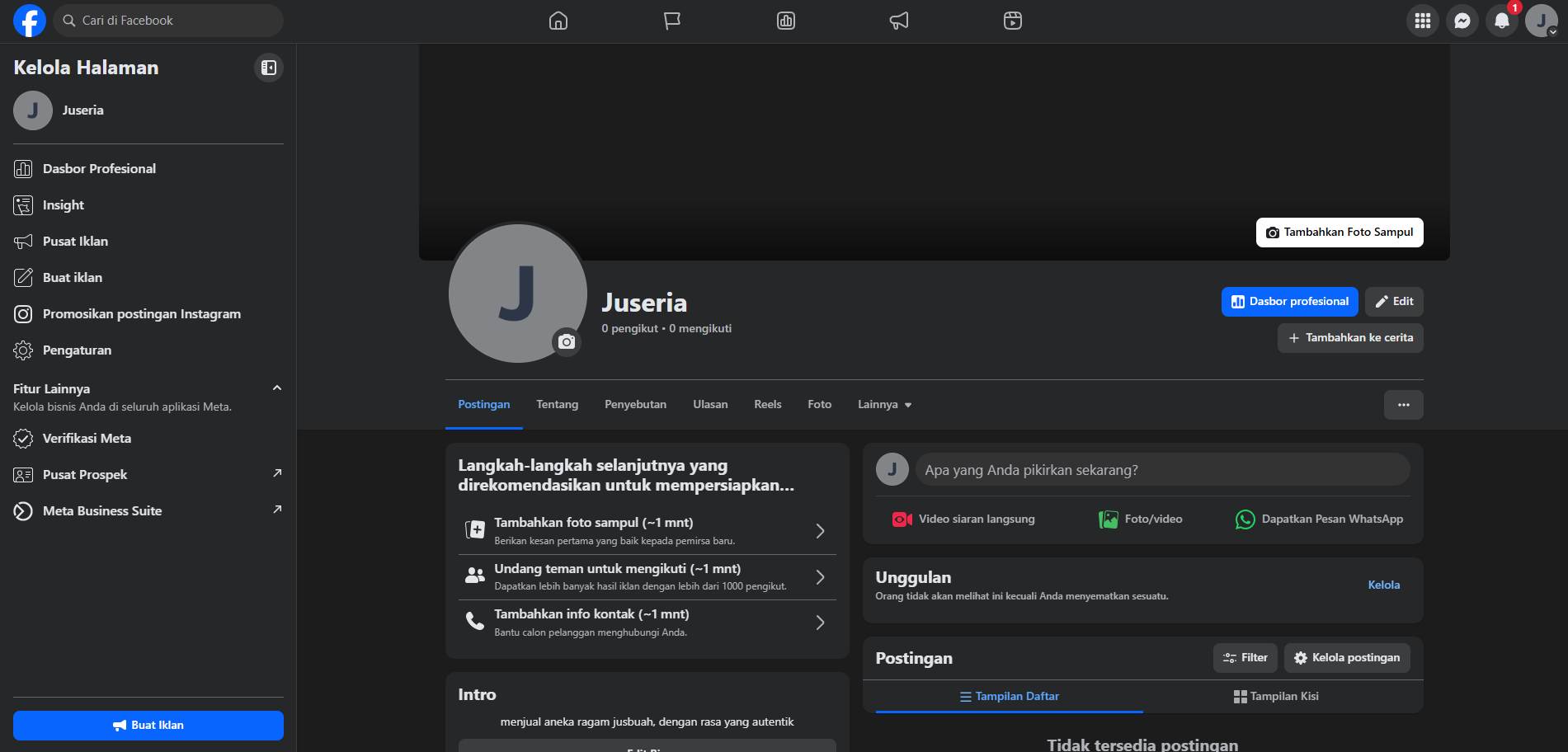 halaman jadi facebook